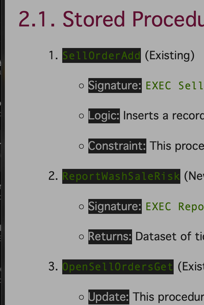 Example of Bold text in Light Mode