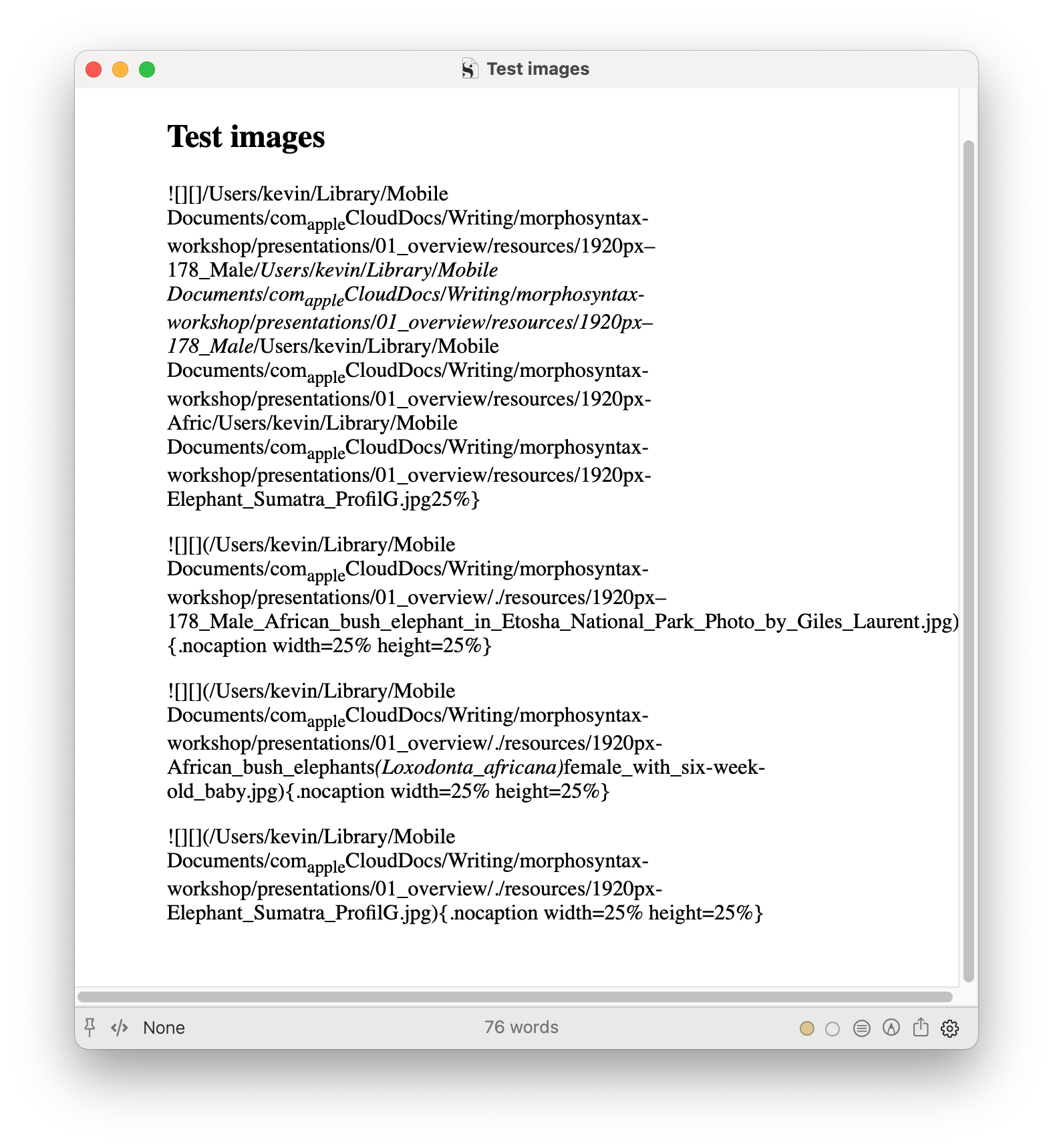MultiMarkdown Scrivener rendering